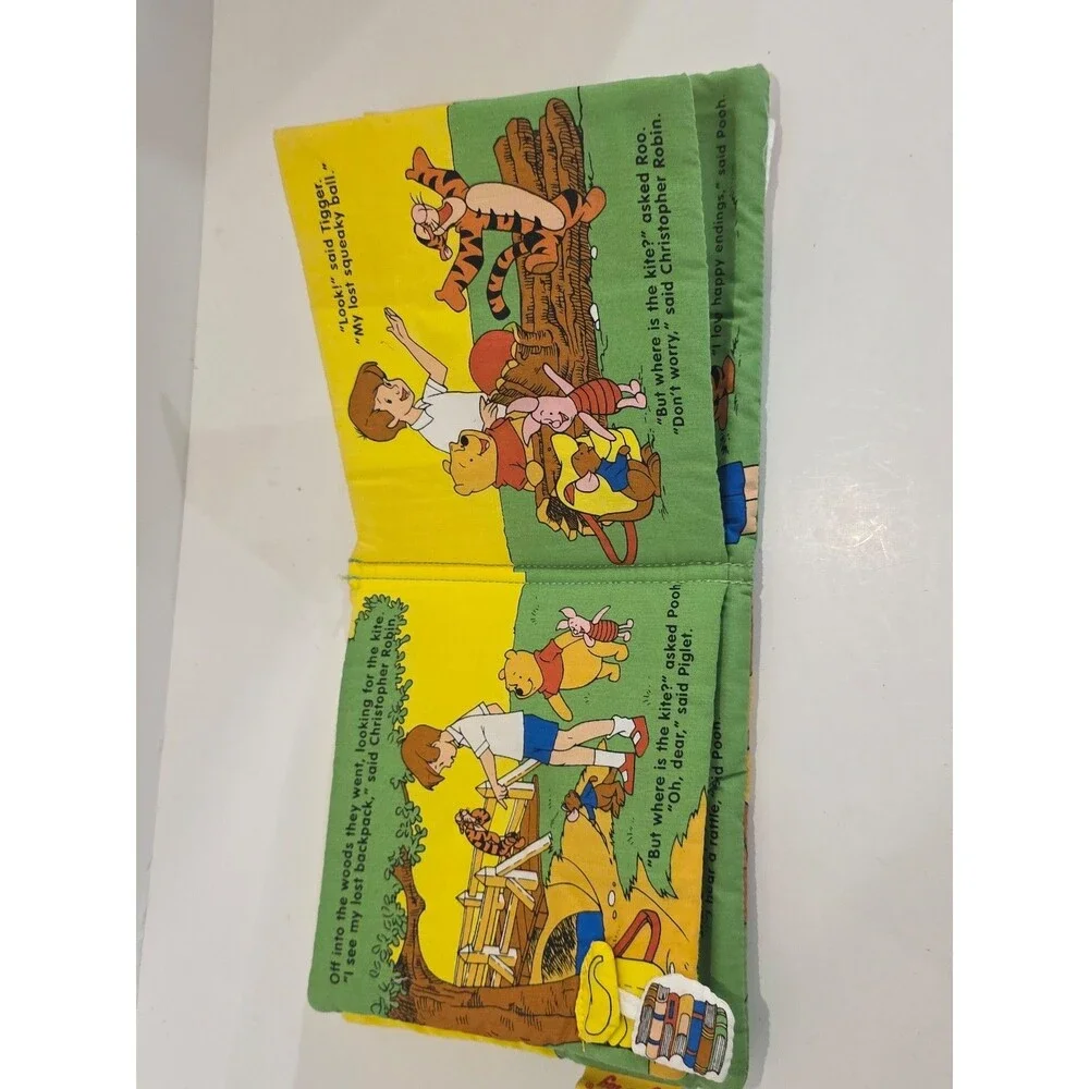 Disney Winnie Pooh Pooh's Big Adventure Soft Cloth Book 2005 SoftPlay Rattle